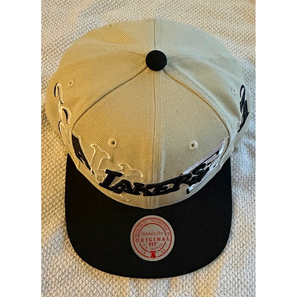 Mitchell & Ness Los Angeles Lakers NBA Basketball Snapback Cap Beige/Black